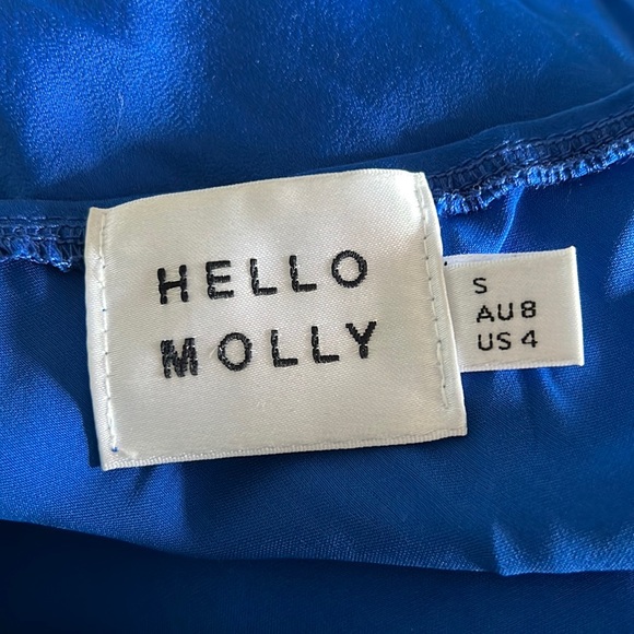 HELLO MOLLY SPLIT THINKING MAXI DRESS ROYAL BLUE - Picture 6 of 9